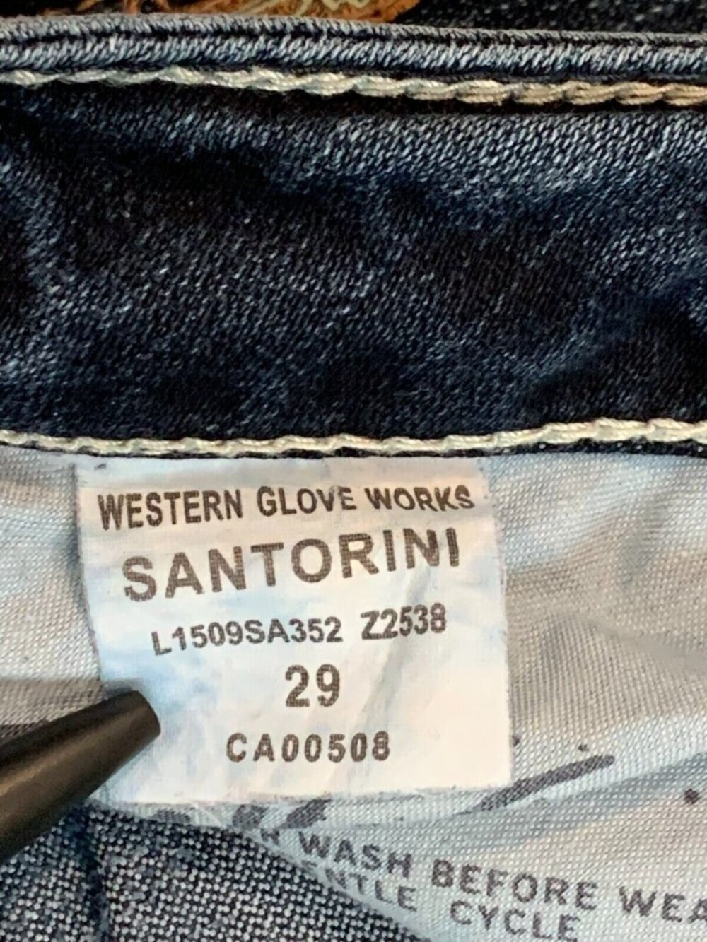 Silver Jeans Santorini Denim Capris Womens Sz 29 Low Rise Dark Wash Embroidered - Picture 6 of 12